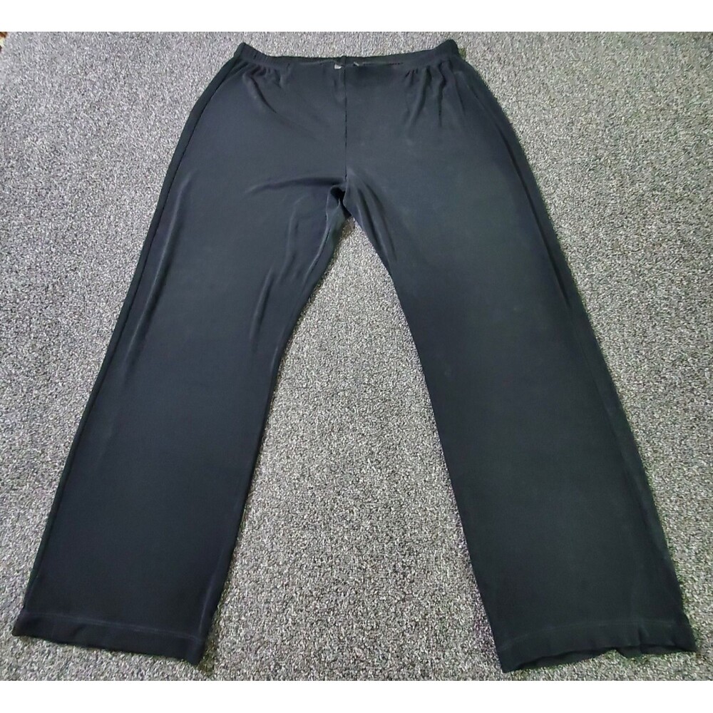 Chico's Travelers Pull On Pants Women's 3 (16-18) Black Slinky Elastic Stretch